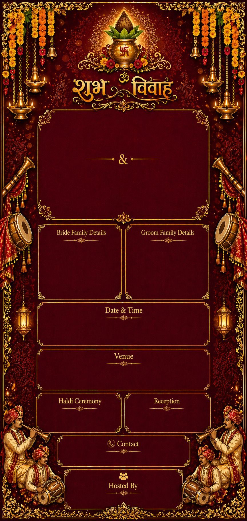 Traditional Wedding Invitation Card